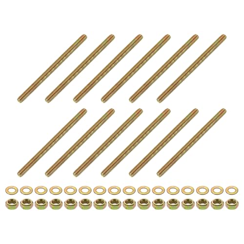 sourcing map 12 Stück Vollgewindestange, 5/16 Zoll UNC x 11,4 cm Länge, verzinkter Karbonstahl, Vollgewindebolzen mit Muttern und Unterlegscheiben für Klemmen, Aufhänger und U-Bolzen, Farbe Zink sourcing map 12 Stück Vollgewindestange, 5/16 Zoll UNC x 11,4 cm Länge, verzinkter Karbonstahl, Vollgewindebolzen mit Muttern und Unterlegscheiben für Klemmen, Aufhänger und U-Bolzen, Farbe Zink von sourcing map