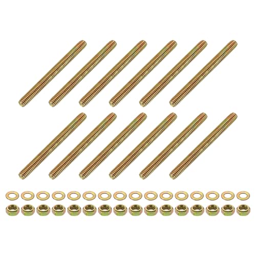 sourcing map 12 Stück Vollgewindestange, 5/16 Zoll UNC x 8,9 cm Länge, verzinkter Karbonstahl, Vollgewindebolzen mit Muttern und Unterlegscheiben für Klemmen, Aufhänger und U-Bolzen, Farbe Zink sourcing map 12 Stück Vollgewindestange, 5/16 Zoll UNC x 8,9 cm Länge, verzinkter Karbonstahl, Vollgewindebolzen mit Muttern und Unterlegscheiben für Klemmen, Aufhänger und U-Bolzen, Farbe Zink von sourcing map