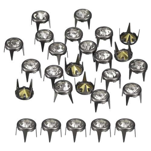 sourcing map 120 Stück Strass-Ohrstecker-Nachfüllungen, 6 mm/0,24 Zoll Strass-Klauenperlen, Nagelkopf, Nieten, Metallspikes, Nieten, dekorativ für DIY-Lederhandwerk, Schwarz Weiß sourcing map 120 Stück Strass-Ohrstecker-Nachfüllungen, 6 mm/0,24 Zoll Strass-Klauenperlen, Nagelkopf, Nieten, Metallspikes, Nieten, dekorativ für DIY-Lederhandwerk, Schwarz Weiß von sourcing map