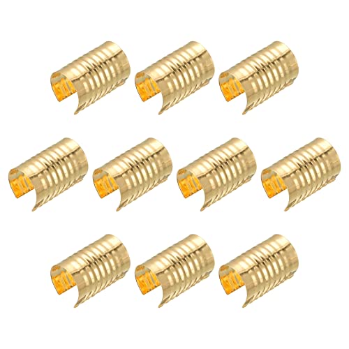 sourcing map 120Stk 8.5x14mm Leder Seil Klammern Klappbar Zylindrisch Schnur Ende Crimp für Schlüsselband Quaste DIY Basteln Hellgolden sourcing map 120Stk 8.5x14mm Leder Seil Klammern Klappbar Zylindrisch Schnur Ende Crimp für Schlüsselband Quaste DIY Basteln Hellgolden von sourcing map