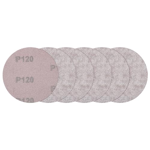 sourcing map 125 mm Netz-Schleifscheibe, 50 Stück, Körnung 120, staubfrei, Trockenbau-Schleifpapier, Klett-Schleifpads für Trockenbau, Spachtelmasse von sourcing map