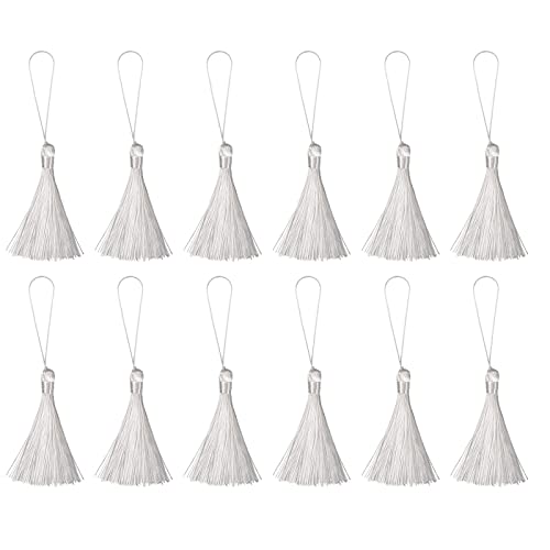 sourcing map 12Stk. 6.5" Lesezeichen Quasten Seidenweiche Mini Quaste mit Schlingen für Schlüsselanhänger Graduierung Handgemachtes DIY Bastel Zubehör Weiß sourcing map 12Stk. 6.5" Lesezeichen Quasten Seidenweiche Mini Quaste mit Schlingen für Schlüsselanhänger Graduierung Handgemachtes DIY Bastel Zubehör Weiß von sourcing map