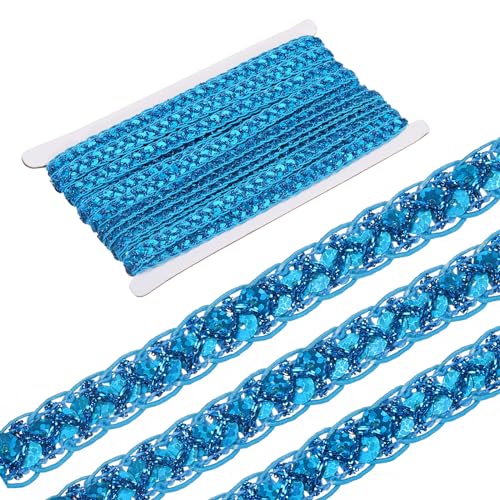 sourcing map 15 Yard Pailletten Perlen Spitzenborte 1 cm Paillettenband für Basteln, Verzierungen, DIY Nähen Kostüm Seeblau sourcing map 15 Yard Pailletten Perlen Spitzenborte 1 cm Paillettenband für Basteln, Verzierungen, DIY Nähen Kostüm Seeblau von sourcing map