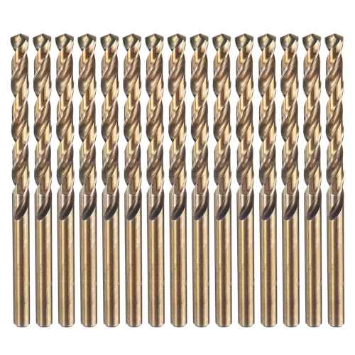 sourcing map 15-teiliges M35 Kobalt-Spiralbohrer-Set, 5,1 mm Durchmesser, Hochgeschwindigkeitsstahl, metrische Bohrer Metall, 86 mm Gesamtlänge zum Bohren, Schneiden durch Hartmetalle, Edelstahl sourcing map 15-teiliges M35 Kobalt-Spiralbohrer-Set, 5,1 mm Durchmesser, Hochgeschwindigkeitsstahl, metrische Bohrer Metall, 86 mm Gesamtlänge zum Bohren, Schneiden durch Hartmetalle, Edelstahl von sourcing map