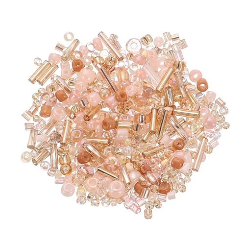 sourcing map 1500 Stück gemischte Glasperlen, 2–4 mm, Mini-Röhrchen, lose Bastelperlen mit Loch, Großpackung Abstandshalter für Bastelarbeiten, Champagner sourcing map 1500 Stück gemischte Glasperlen, 2–4 mm, Mini-Röhrchen, lose Bastelperlen mit Loch, Großpackung Abstandshalter für Bastelarbeiten, Champagner von sourcing map