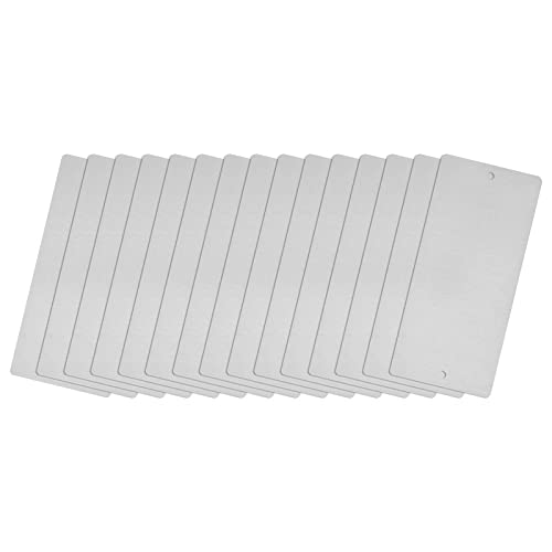 sourcing map 15Stk Leere Metall Karte 2"x0.9" Gebürstet 201 Edelstahl Platte mit Löcher für DIY Lasergravur Namensschild 0.4mm Dicke Silber Ton sourcing map 15Stk Leere Metall Karte 2"x0.9" Gebürstet 201 Edelstahl Platte mit Löcher für DIY Lasergravur Namensschild 0.4mm Dicke Silber Ton von sourcing map