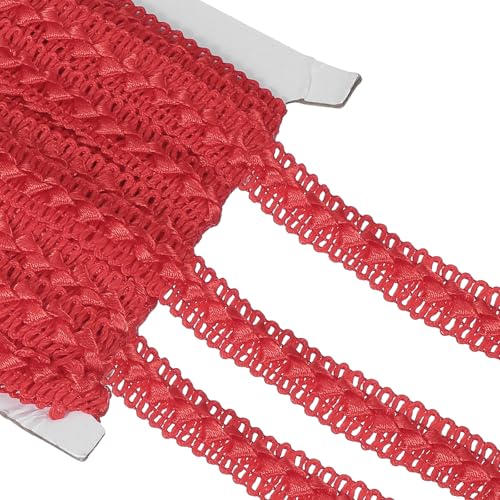 sourcing map 16 Yard Zopfborte, 1,8 cm breit, geflochtenes Spitzenband, Gimpen-Bordüre, Band für Bastelarbeiten, Nähzubehör, Kostüm, Heimdekoration, Hellrot sourcing map 16 Yard Zopfborte, 1,8 cm breit, geflochtenes Spitzenband, Gimpen-Bordüre, Band für Bastelarbeiten, Nähzubehör, Kostüm, Heimdekoration, Hellrot von sourcing map