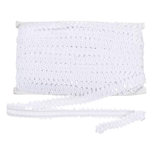 sourcing map 18 m x 2 cm elastischer Paillettenbesatz, flach, dehnbar, Pailletten-Streifen, Pailletten-Stoffband für DIY, Basteln, Nähen, Kleid, Weiß sourcing map 18 m x 2 cm elastischer Paillettenbesatz, flach, dehnbar, Pailletten-Streifen, Pailletten-Stoffband für DIY, Basteln, Nähen, Kleid, Weiß von sourcing map