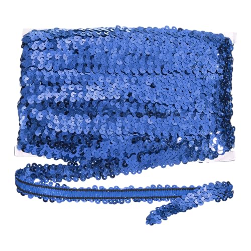 sourcing map 18 m x 2 cm elastischer Paillettenbesatz, flach, dehnbar, Pailletten-Streifen, Pailletten-Stoffband für DIY, Handwerk, Nähen, Kleid, Saphirblau sourcing map 18 m x 2 cm elastischer Paillettenbesatz, flach, dehnbar, Pailletten-Streifen, Pailletten-Stoffband für DIY, Handwerk, Nähen, Kleid, Saphirblau von sourcing map