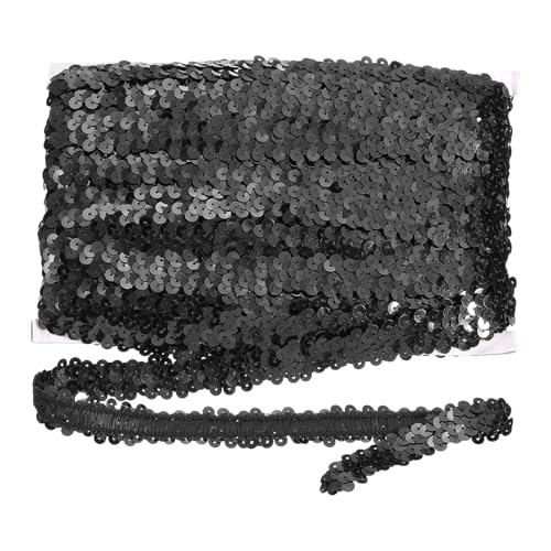 sourcing map 18 m x 2 cm elastischer Paillettenbesatz, flach, dehnbar, Pailletten-Streifen, Pailletten-Stoffband für Heimwerker, Handwerk, Nähen, Kleid, Schwarz sourcing map 18 m x 2 cm elastischer Paillettenbesatz, flach, dehnbar, Pailletten-Streifen, Pailletten-Stoffband für Heimwerker, Handwerk, Nähen, Kleid, Schwarz von sourcing map