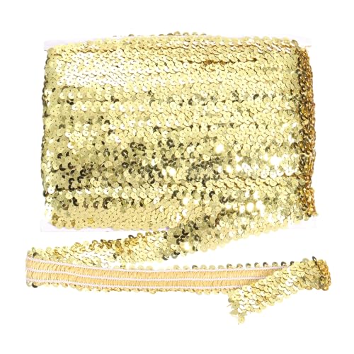 sourcing map 18 m x 3 cm elastischer Paillettenbesatz, flach, dehnbar, Pailletten-Streifen, Pailletten-Stoffband für DIY, Basteln, Nähen, Kleid, Gold sourcing map 18 m x 3 cm elastischer Paillettenbesatz, flach, dehnbar, Pailletten-Streifen, Pailletten-Stoffband für DIY, Basteln, Nähen, Kleid, Gold von sourcing map