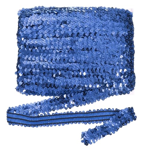 sourcing map 18 m x 3 cm elastischer Paillettenbesatz, flach, dehnbar, Pailletten-Streifen, Pailletten-Stoffband für DIY, Handwerk, Nähen, Kleid, Saphirblau sourcing map 18 m x 3 cm elastischer Paillettenbesatz, flach, dehnbar, Pailletten-Streifen, Pailletten-Stoffband für DIY, Handwerk, Nähen, Kleid, Saphirblau von sourcing map