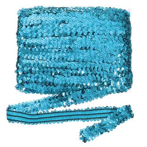 sourcing map 18 m x 3 cm elastischer Paillettenbesatz, flach, dehnbar, Pailletten-Streifen, Pailletten-Stoffband für DIY, Handwerk, Nähen, Kleid, Seeblau sourcing map 18 m x 3 cm elastischer Paillettenbesatz, flach, dehnbar, Pailletten-Streifen, Pailletten-Stoffband für DIY, Handwerk, Nähen, Kleid, Seeblau von sourcing map