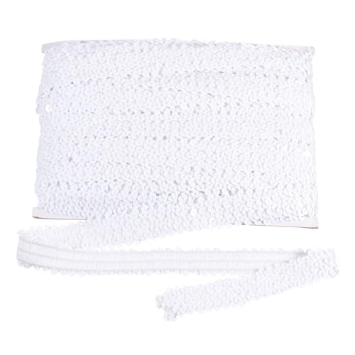 sourcing map 18 m x 3 cm elastischer Paillettenbesatz, flach, dehnbar, Pailletten-Streifen, Stoffband für DIY, Basteln, Nähen, Kleid, Weiß sourcing map 18 m x 3 cm elastischer Paillettenbesatz, flach, dehnbar, Pailletten-Streifen, Stoffband für DIY, Basteln, Nähen, Kleid, Weiß von sourcing map