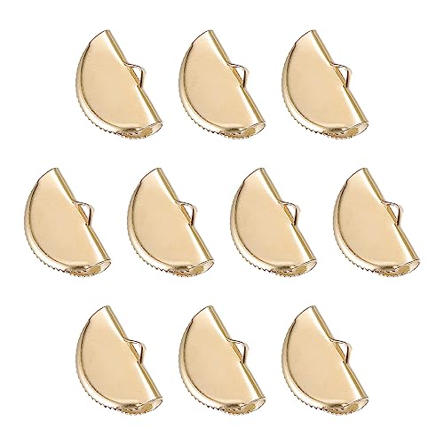 sourcing map 180Stk Band Crimpen Klemme Ende 15mm Halbrunde Lesezeichen Kneifen Schnur Ende Klammern für DIY Handwerk Herstellung Gold Ton sourcing map 180Stk Band Crimpen Klemme Ende 15mm Halbrunde Lesezeichen Kneifen Schnur Ende Klammern für DIY Handwerk Herstellung Gold Ton von sourcing map