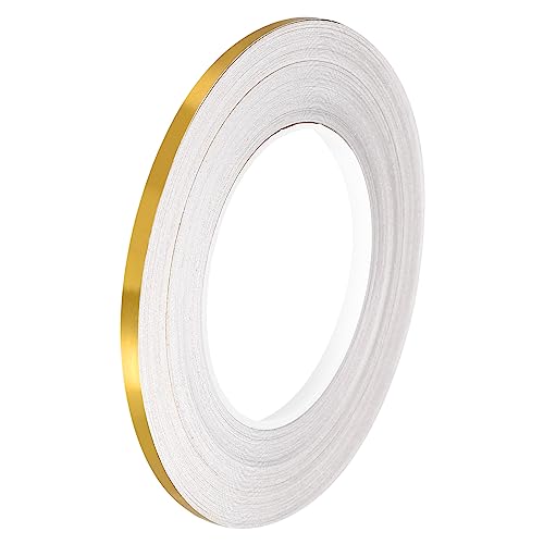 sourcing map 1Stk Metallisch Spiegelband 0.2" x164Ft Selbstklebend Fliesen Aufkleber Klebeband Leuchtende Gold Metallisch Klebeband Wasserdicht Lücke Versiegelung Folie Dekor Klebeband von sourcing map