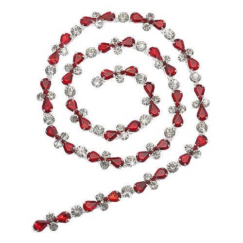 sourcing map 1Yard Strass Trimmen Rot Kristall Strass Geschlossene Kette Trimmen für Basteln Handwerk Brautschmuck Dekorationen Taschen Dekoration Nähen sourcing map 1Yard Strass Trimmen Rot Kristall Strass Geschlossene Kette Trimmen für Basteln Handwerk Brautschmuck Dekorationen Taschen Dekoration Nähen von sourcing map