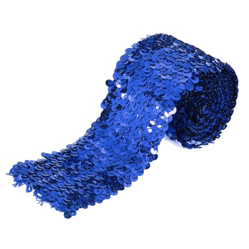 sourcing map 2,2 Meter 3 Zoll Elastische Paillettenborte 5-reihig Flache Paillettenband Paillettenstoffband für Basteln DIY Paillettenfransen Nähen Dunkelblau sourcing map 2,2 Meter 3 Zoll Elastische Paillettenborte 5-reihig Flache Paillettenband Paillettenstoffband für Basteln DIY Paillettenfransen Nähen Dunkelblau von sourcing map