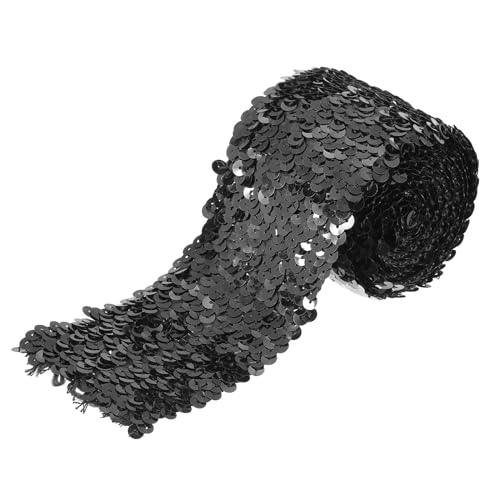 sourcing map 2,2 Meter 3 Zoll Elastische Paillettenborte 5-reihig Flache Paillettenband Paillettenstoffband für Basteln DIY Paillettenfransen Nähen Schwarz sourcing map 2,2 Meter 3 Zoll Elastische Paillettenborte 5-reihig Flache Paillettenband Paillettenstoffband für Basteln DIY Paillettenfransen Nähen Schwarz von sourcing map