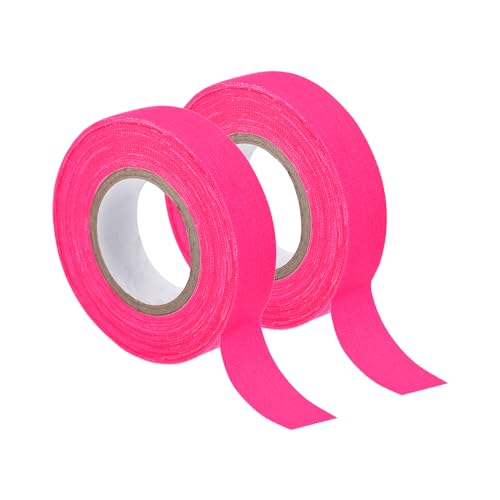 sourcing map 2 Rollen Neon-Gaffa-Klebeband, 0,6 Zoll x 32,8 ft Leuchtendes Klebeband fluoreszierendes Klebeband für Party-Heimdekoration, Pink von sourcing map