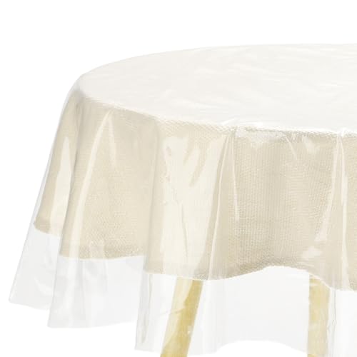 sourcing map 2 Stück 152,4 cm transparente Kunststoff-Tischdecke, wasserdicht, öldicht, rund, Vinyl-Tischabdeckung, Schutz, Tischdecke für Esszimmer, Partys und Feiertage sourcing map 2 Stück 152,4 cm transparente Kunststoff-Tischdecke, wasserdicht, öldicht, rund, Vinyl-Tischabdeckung, Schutz, Tischdecke für Esszimmer, Partys und Feiertage von sourcing map