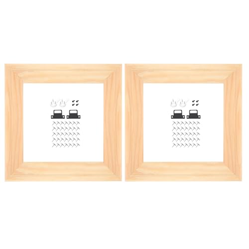 sourcing map 2 Stück DIY Leinwand Keilrahmen 15,2 x 15,2 cm Leinwand Rahmen Holzrahmen Kit Stabile Keilrahmen für Ölgemälde Drucke Poster von sourcing map