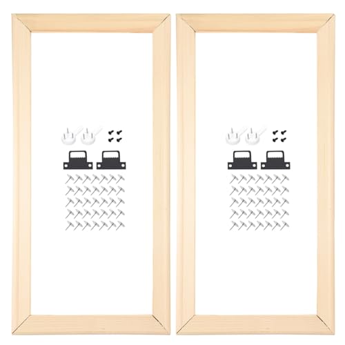 sourcing map 2 Stück DIY Leinwand Keilrahmen 40,6 x 20,3 cm Leinwand Rahmen Holzrahmen Kit Stabile Keilrahmen für Ölgemälde Drucke Poster von sourcing map