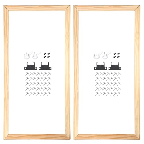 sourcing map 2 Stück DIY Leinwand Keilrahmen 61 x 30,5 cm Leinwand Rahmen Holzrahmen Kit Stabile Keilrahmen für Ölgemälde Drucke Poster von sourcing map
