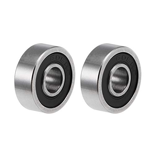 sourcing map 2 Stück Kugellager Rillenkugellager 605-2RS 5mm Innendurchm 14mm Außendurchm 5mm Bohrung Doppelt Abgedichtet Chromstahl Z2 für Skateboard 3D Drucker Roller Inline Skates von sourcing map