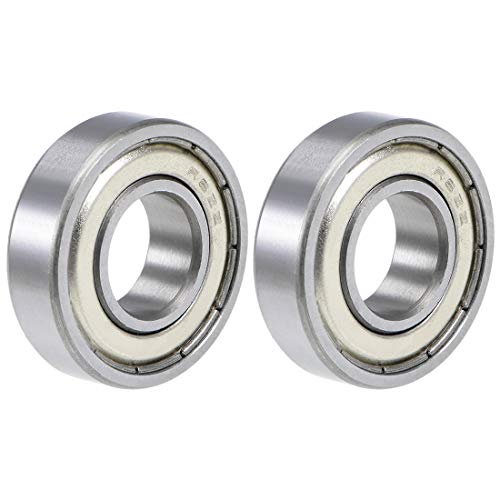 sourcing map 2 Stück R8ZZ Rillenkugellager Kugellager 1/2"x1-1/8"x5/16" doppelt abgeschirmter Chromstahl Z2 von sourcing map