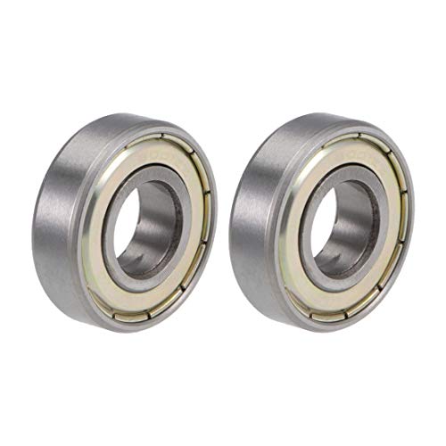 sourcing map 2 Stück Kugellager Rillenkugellager Kugellager Set Bearing Rollenlager 6001ZZ 12mm x 28mm x 8mm Doppelt Geschirmter Chromstahl für Skateboard 3D Drucker Roller Inline Skates von sourcing map