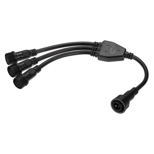 sourcing map 2-adriger 2-poliger Y-Splitter-Anschluss, 30 cm, 18 AWG, IP65, Y-Form, 1 Stecker auf 3 Buchsen, Verlängerungskabel für LED-Beleuchtung von sourcing map