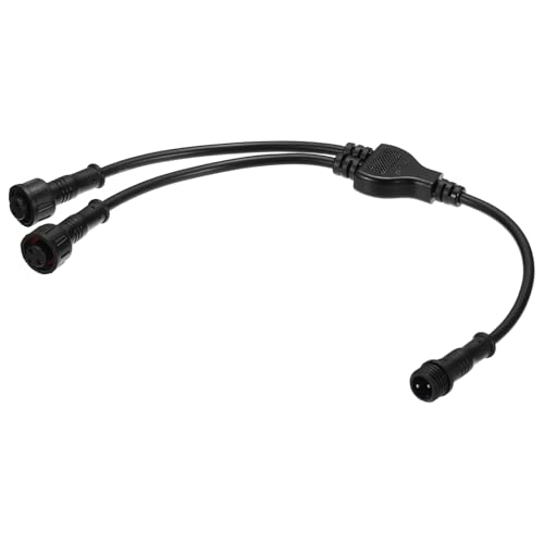 sourcing map 2-adriger 2-poliger Y-Splitter-Anschluss, 30 cm, 22 AWG, IP65, Y-Form, 1 Stecker auf 2 Buchsen, Verlängerungskabel für LED-Beleuchtung von sourcing map