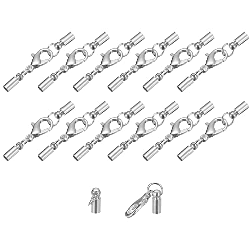 sourcing map 20 Stück Kettenverschluss 3mm Endkappen mit Hummerverschluss Klammern Zylinder Endkappen Schmuck Verschluss für DIY Schmuckherstellung Leder Armbänder Selber Machen Rhodium Ton sourcing map 20 Stück Kettenverschluss 3mm Endkappen mit Hummerverschluss Klammern Zylinder Endkappen Schmuck Verschluss für DIY Schmuckherstellung Leder Armbänder Selber Machen Rhodium Ton von sourcing map