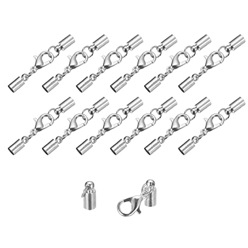sourcing map 20 Stück Kettenverschluss 4mm Endkappen mit Hummerverschluss Klammern Zylinder Endkappen Schmuck Verschluss für DIY Schmuckherstellung Leder Armbänder Selber Machen Rhodium Ton sourcing map 20 Stück Kettenverschluss 4mm Endkappen mit Hummerverschluss Klammern Zylinder Endkappen Schmuck Verschluss für DIY Schmuckherstellung Leder Armbänder Selber Machen Rhodium Ton von sourcing map
