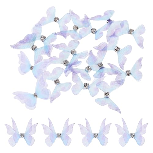 sourcing map 20 Stück durchsichtige Netz-Schmetterling-Applikationen, 20 mm, zweilagige Schmetterlinge mit Edelstein-Applikation, DIY, 3D-Handwerk, Ornament für Hochzeit, Party, Heimdekoration sourcing map 20 Stück durchsichtige Netz-Schmetterling-Applikationen, 20 mm, zweilagige Schmetterlinge mit Edelstein-Applikation, DIY, 3D-Handwerk, Ornament für Hochzeit, Party, Heimdekoration von sourcing map