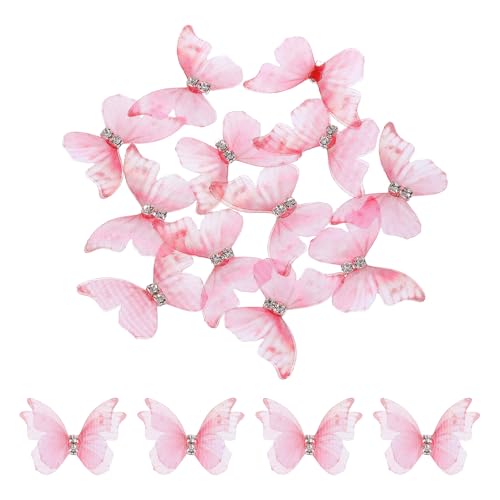 sourcing map 20 Stück durchsichtige Netz-Schmetterling-Applikationen, 30 mm, zweilagige Schmetterlinge mit Edelstein-Applikation, DIY, 3D-Handwerk, Ornament für Hochzeit, Party, Heimdekoration sourcing map 20 Stück durchsichtige Netz-Schmetterling-Applikationen, 30 mm, zweilagige Schmetterlinge mit Edelstein-Applikation, DIY, 3D-Handwerk, Ornament für Hochzeit, Party, Heimdekoration von sourcing map