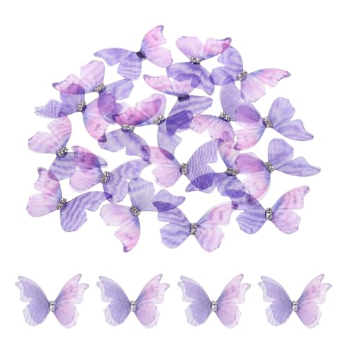 sourcing map 20 Stück durchsichtige Netz-Schmetterling-Applikationen, 40 mm, zweilagige Schmetterlinge mit Edelstein-Applikation, DIY, 3D-Handwerk, Ornament für Hochzeit, Party, Heimdekoration sourcing map 20 Stück durchsichtige Netz-Schmetterling-Applikationen, 40 mm, zweilagige Schmetterlinge mit Edelstein-Applikation, DIY, 3D-Handwerk, Ornament für Hochzeit, Party, Heimdekoration von sourcing map