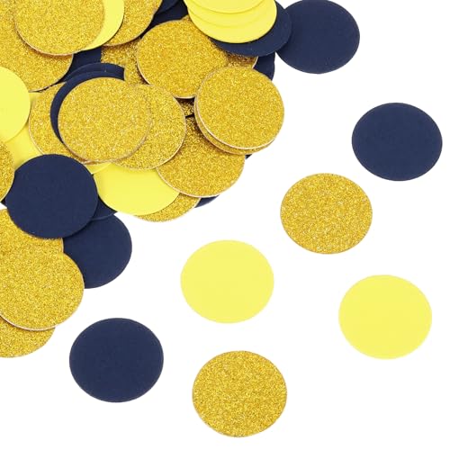 sourcing map 200 Stück runde Konfetti, Glitzerkonfetti, Tischkonfetti, Dekoration für Party, Hochzeit, Festival, Dekoration, 3,1 x 3,1 cm, Gold, Gelb, Dunkelblau sourcing map 200 Stück runde Konfetti, Glitzerkonfetti, Tischkonfetti, Dekoration für Party, Hochzeit, Festival, Dekoration, 3,1 x 3,1 cm, Gold, Gelb, Dunkelblau von sourcing map
