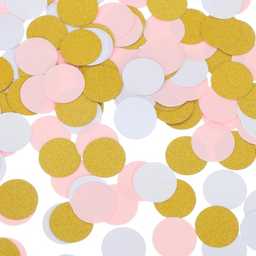 sourcing map 200 Stück runde Konfetti-Tische für Party, Hochzeit, Festival, Dekorationen, 3,1 x 3,1 cm, Rosa, Gold, Weiß sourcing map 200 Stück runde Konfetti-Tische für Party, Hochzeit, Festival, Dekorationen, 3,1 x 3,1 cm, Rosa, Gold, Weiß von sourcing map