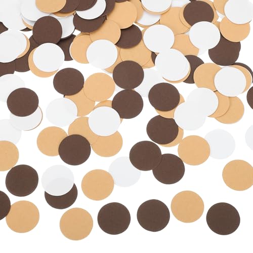 sourcing map 200 Stück runde Konfetti-Tische für Party, Hochzeit, Festival, Dekorationen, 3,1 x 3,1 cm, Weiß, Braun, Dunkelbraun sourcing map 200 Stück runde Konfetti-Tische für Party, Hochzeit, Festival, Dekorationen, 3,1 x 3,1 cm, Weiß, Braun, Dunkelbraun von sourcing map