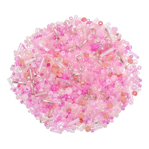 sourcing map 2000 Stück gemischte Glasperlen, 2–4 mm, Mini-Röhrchen, lose Bastelperlen mit Loch, Großpackung Abstandshalter für Bastelarbeiten, Rosa sourcing map 2000 Stück gemischte Glasperlen, 2–4 mm, Mini-Röhrchen, lose Bastelperlen mit Loch, Großpackung Abstandshalter für Bastelarbeiten, Rosa von sourcing map