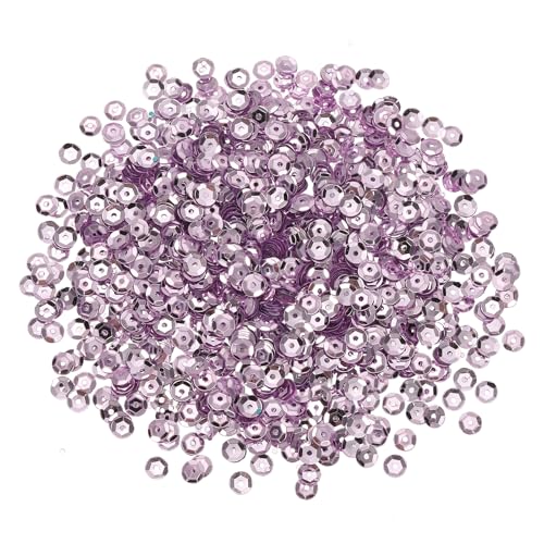 sourcing map 2000 Stück lose Pailletten, 5 mm, runde lose Pailletten, schillernde Pailletten, Regenbogen-Großpackung mit Löchern, 20 g, zum Nähen, Sticken, Kleidung, DIY, Basteln, Dekorationen von sourcing map