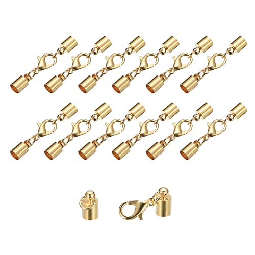 sourcing map 20 Stück Kettenverschluss 5mm Endkappen mit Hummerverschluss Klammern Zylinder Endkappen Schmuck Verschluss für DIY Schmuckherstellung Leder Armbänder Selber Machen Hellgold sourcing map 20 Stück Kettenverschluss 5mm Endkappen mit Hummerverschluss Klammern Zylinder Endkappen Schmuck Verschluss für DIY Schmuckherstellung Leder Armbänder Selber Machen Hellgold von sourcing map