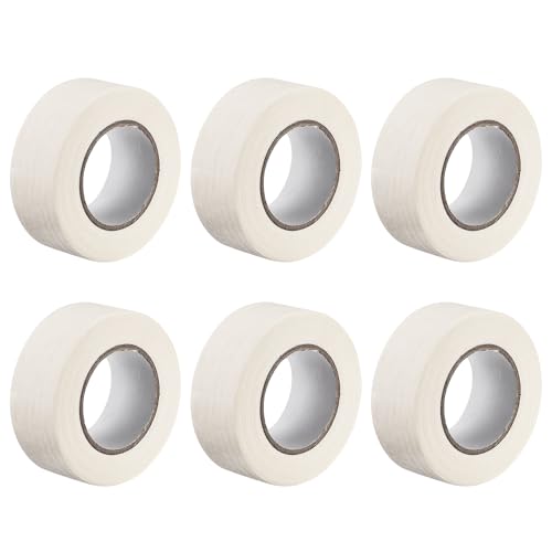 sourcing map 20m x 25mm Krepppapier Klebeband Weiß, 6 Rollen Universal Maler Kreppband Selbstklebend Malerkrepp Abklebeband für Malerarbeiten Dekoration zum Streichen Lackieren Renovieren von sourcing map