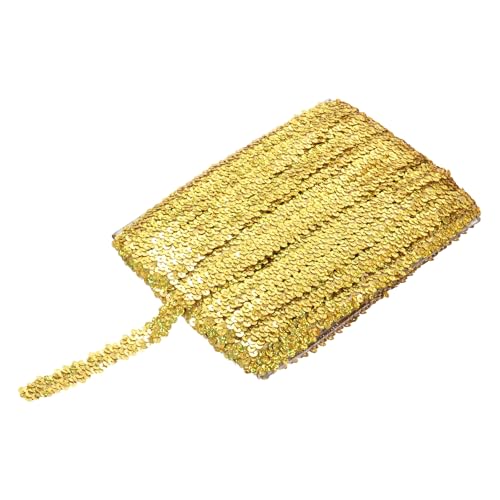 sourcing map 22,7 m Elastisches Pailletten-Besatz, flach, Pailletten-Streifen, Pailletten-Stoffband für Handwerk, DIY, Fransen, Nähen, Laser-Gold sourcing map 22,7 m Elastisches Pailletten-Besatz, flach, Pailletten-Streifen, Pailletten-Stoffband für Handwerk, DIY, Fransen, Nähen, Laser-Gold von sourcing map