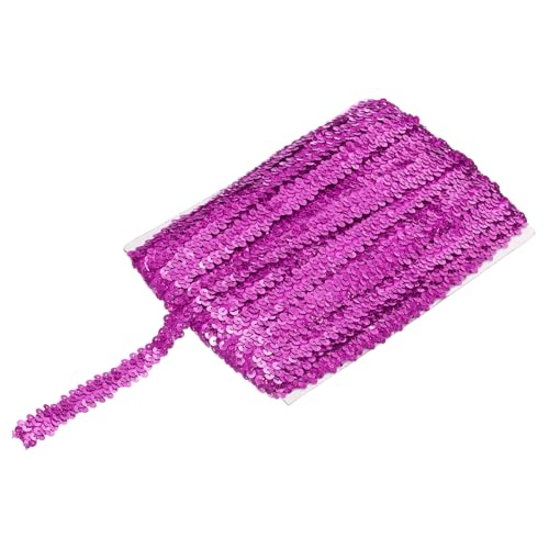sourcing map 22,7 m Elastisches Pailletten-Besatz, flach, Pailletten-Streifen, Pailletten-Stoffband für Handwerk, DIY, Fransen, Nähen, Laser-Magenta sourcing map 22,7 m Elastisches Pailletten-Besatz, flach, Pailletten-Streifen, Pailletten-Stoffband für Handwerk, DIY, Fransen, Nähen, Laser-Magenta von sourcing map