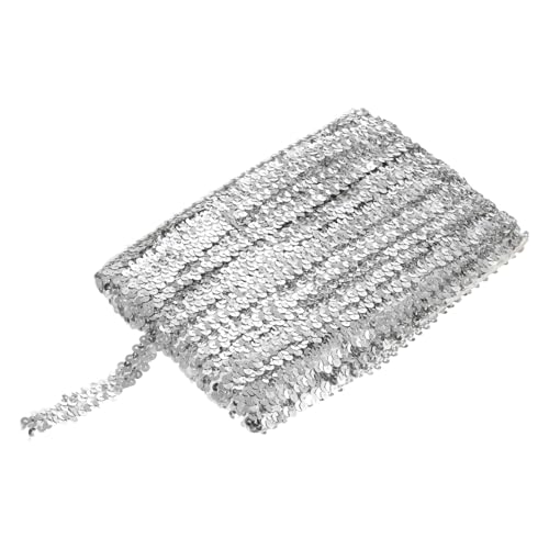 sourcing map 22,7 m elastisches Pailletten-Besatz, flach, Pailletten-Streifen, Pailletten-Stoffband für Basteln, DIY, Fransen, Nähen, Silberton sourcing map 22,7 m elastisches Pailletten-Besatz, flach, Pailletten-Streifen, Pailletten-Stoffband für Basteln, DIY, Fransen, Nähen, Silberton von sourcing map