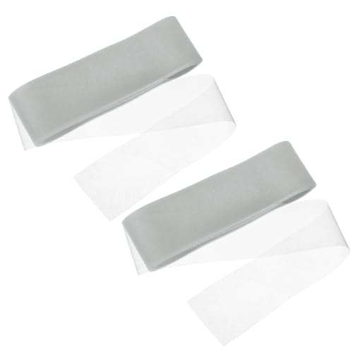 sourcing map 22,7 m steifer Rosshaar-Zopf, 7,6 cm breit, für Polyester-Stäbchen, Nähen, Hochzeit, Tanzkleid, Bastelzubehör, Grau (2 Rollen) von sourcing map