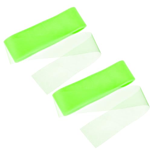 sourcing map 22,7 m steifer Rosshaar-Zopf, 7,6 cm breit, für Polyester-Stäbchen, Nähen, Hochzeit, Tanzkleid, Bastelzubehör, Grün (2 Rollen) von sourcing map